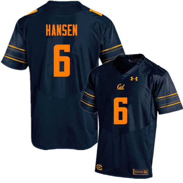 Men #6 Chad Hansen Cal Bears (California Golden Bears College) Football Jerseys Sale-Navy - Click Image to Close